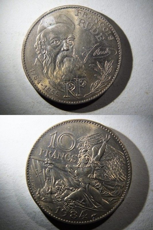Piéfort Cu-Ni de 10 francs François Rude 1984 GEM.190 P1 fmd_610701