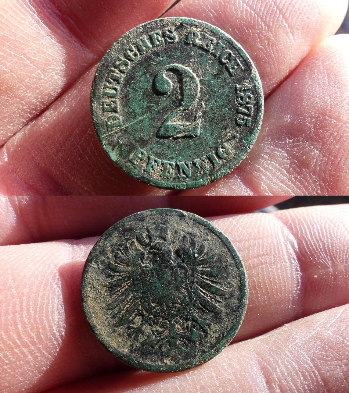 2 Pfennig 1875, Empire Allemand C